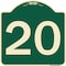 Signmission Sign with Number 20 Heavy-Gauge Aluminum Architectural Sign, 18" x 18", G-1818-22902 A-DES-G-1818-22902 - alternate 1